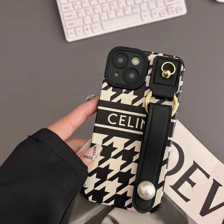 セリーヌiPhone14/14plusケース ブランド 滑り止め Celine アイフォン14pro max/14proカバー レザーベルト付き 携帯便利 iPhone13pro/13Pro max/13スマホケース スタンド機能性 iPhone12/12pro max/12カバー 軽量 フィット 着脱安い レディース