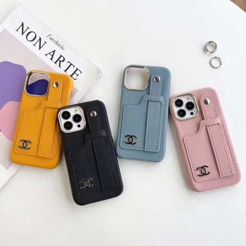 CHANEL アイフォン14/13proカバー 高級感 シャネル iphone13pro maxケース シンプル 純正レザー iphone13/12カバー 耐久性 グリップ付き iphone11pro/11ケース スタンド カードポケット付き