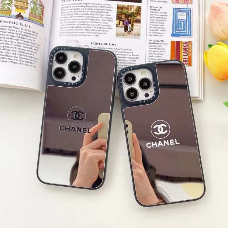 CHANEL アイフォン14/13PRO MAXケース 背面ミラーデザイン iPhone13pro