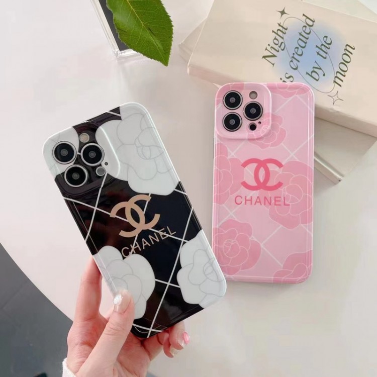 CHANEL ツバキ柄 アイフォン14pro/13pro maxケース レンズ保護 シャネル iPhone13/13proケース ブランド 手入れ安い iphone12pro maxスマホカバー 耐衝撃 アップル11pro maxケース 美しい 男女兼用