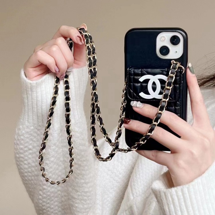 ブランド シャネル iphone15+/14proケース かわいい 皮革カバー CHANEL アイフォン15/14promax スマホカバー ショルダーストラップ付き iphone14plus /13/13 proケース カード収納 iphone13 12 pro maxケース 滑り止め 落下防止 ファッション 女子愛用