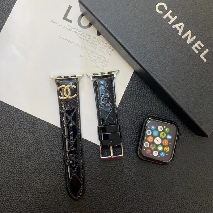 Chanel シャネル高級感 Apple Watch 8 9 ultra2  se2/6/5/4/3/2/1ベルト 軽量 フィット 通気性ハイブランドアップルウォッチ9  8/se2革ベルト 耐久性男性向けアップルウオッチ se2/7 スポーツベルト 上質ブランドiwatch 7バンド 丈夫