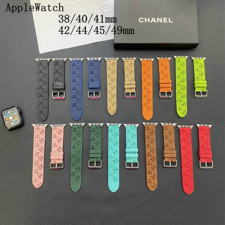 Chanel シャネル Gucci グッチ ブランド Apple Watch 9/ultra2バンド 華奢革 交換バンド アップルウォッチ ultraブランドベスト男性向けアップルウオッチ se2/7 スポーツベルト 上質ブランド apple watch ultra シリコンバンド 痛くない