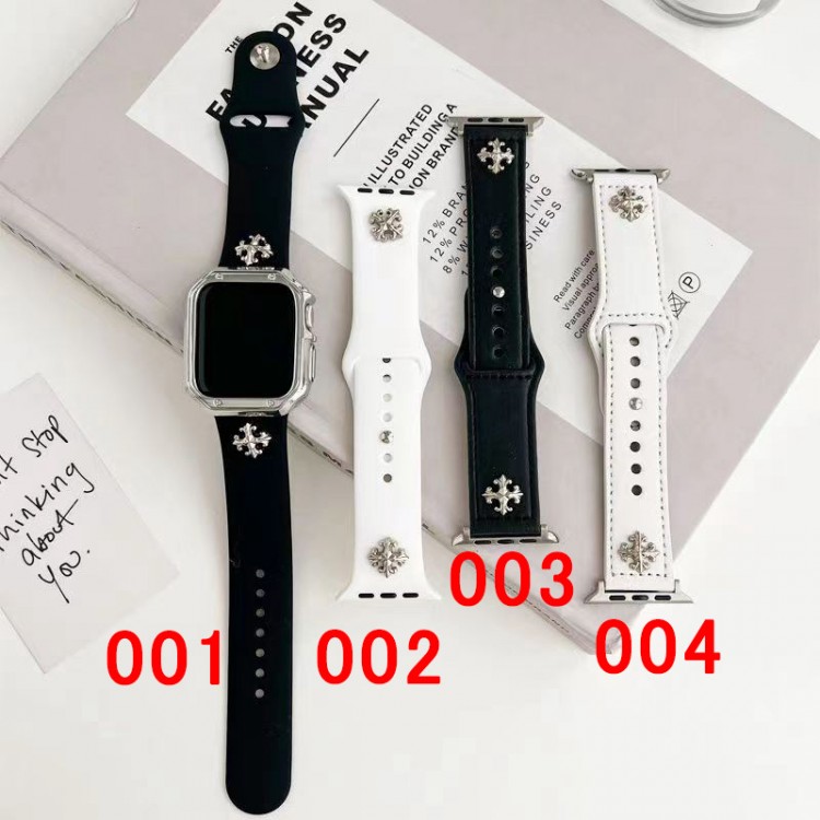 クロムハーツ Chrome Hearts アップルウォッチ ultraブランドベスト高級感 Apple Watch se2/6/5/4/3/2/1ベルト 軽量 フィット 通気性ブランドiwatch 7バンド 丈夫Apple Watch ultra/8/7/6ブランドベルト 流行り