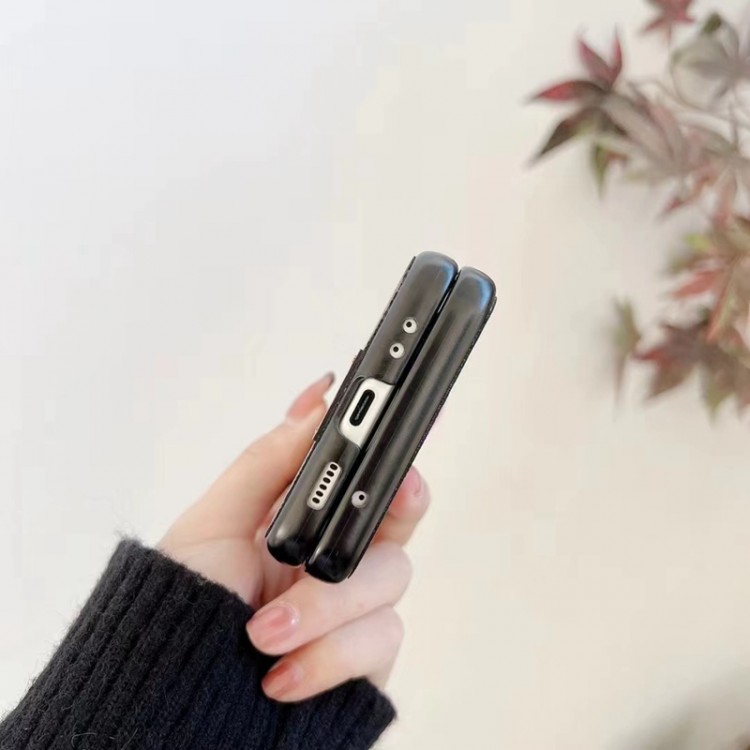 CELINE ブランド ギャラクシーZ FLIP3  4 5 スマホケース 落ち着いた色 セリーヌ GALAXY Z FOLD3 4 5 カバー ビジネス風 Samsung zflip/fold2ケース 高品質 フィット 耐衝撃 メンズ レディース