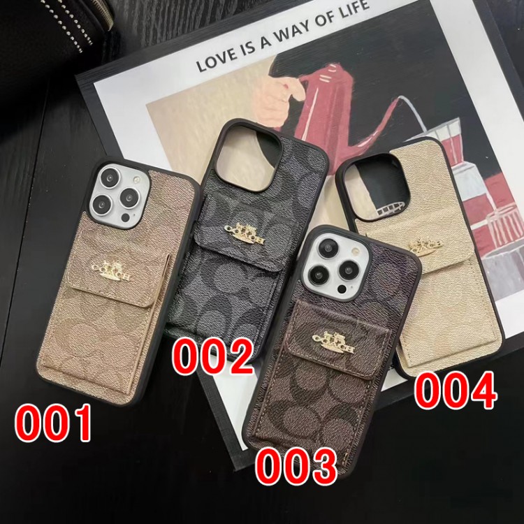 Coach アイフォン14 15 Pro maxスマホカバー 落下保護 おしゃれ コーチ iPhone15/14Pro/14+ケース ブランド カードポケット IPHONE15pro max/13 14カバー 使いやすい 汚れにくい iphone15pro/14pro max/13ケース 男女兼用