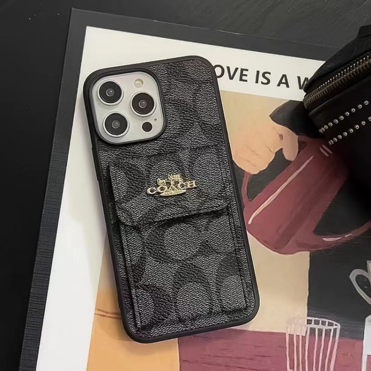 Coach アイフォン14 15 Pro maxスマホカバー 落下保護 おしゃれ コーチ iPhone15/14Pro/14+ケース ブランド カードポケット IPHONE15pro max/13 14カバー 使いやすい 汚れにくい iphone15pro/14pro max/13ケース 男女兼用