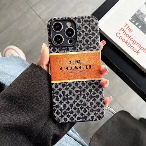 Coach コーチブランドiPhone15 14pro maxケースメンズiPhone 15pro max/14proスマホカバー耐衝撃オシャレ芸能人愛用するブランドアイフォン15 14 proケースカバー