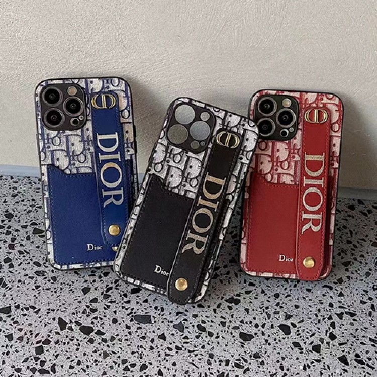 DIOR ブランドIPHONE13pro max/13pro/13スマホケース カードポケット付き ディオール iPhone12pro/12pro max/12カバー 革ベルト付き 経典柄 アイフォン11pro max/11pro/11ケース ファッション 男女