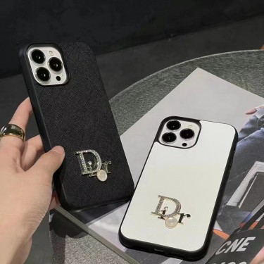 DIOR 立体ロゴ iphone14 pro/14 maxケース ブランド  輝きダイヤモンド ディオール iphone14pro max/14スマホカバー 柔らかいフレーム アイフォン13pro/13miniスマホケース 落下保護 IPHONE12/12Pro maxケース 黒白デザイン 滑り止め レディース 男性