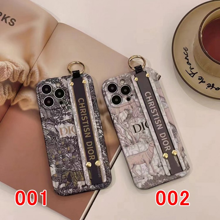 ベルト付き 森主題 ディオール iphone 15pro/14 pro maxケース ハイエンド フルーカバー Diorカジュアル iPhone14pro/14+カバー プリントロゴ付き 落ち着く アイフォン13pro maxケース 落下保護 高級感