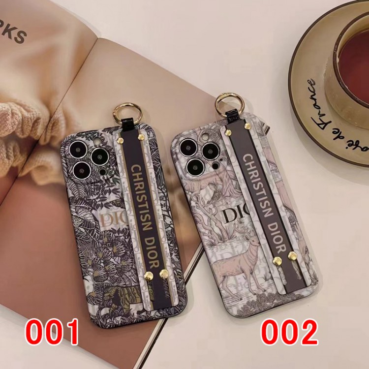 ベルト付き 森主題 ディオール iphone 15pro/14 pro maxケース ハイエンド フルーカバー Diorカジュアル iPhone14pro/14+カバー プリントロゴ付き 落ち着く アイフォン13pro maxケース 落下保護 高級感