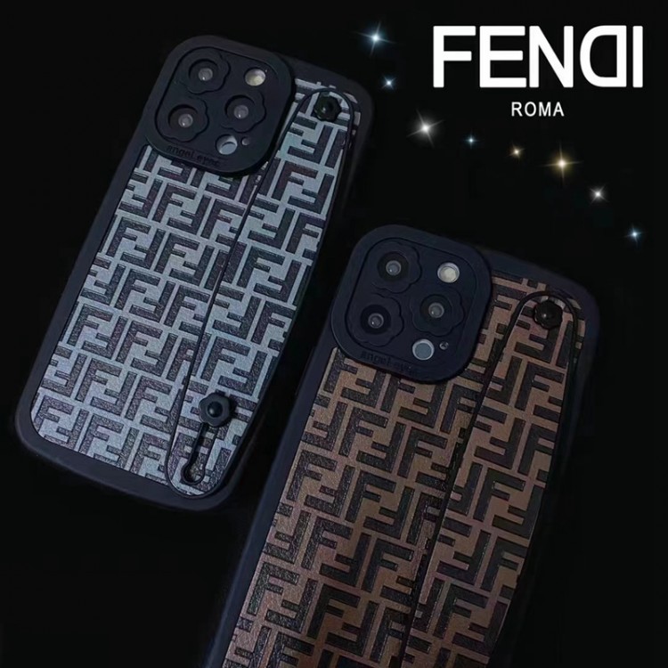 ブランド iphone14/13pro maxケースフェンディ 耐衝撃 Fendi アイフォン13Pro/13カバー 定番モノグラム柄 iphone12proケース 携帯便利ベルト付きIPHONE11pro maxソフトケース 柔らかい フィット高級感溢れ