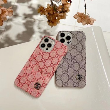 Gucci ブランド IPHONE 13mini/13Pro max/13Pro/13 ケース 経典モノグラム ポケット付き IPhone 12pro max/12pro/12mini/12カバー 軽量 放熱性良い シンプル アイフォン11pro/11 pro max/11/se2ケース 保護性 ファッション 男女