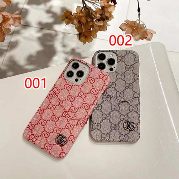 Gucci ブランド IPHONE 13mini/13Pro max/13Pro/13 ケース 経典モノグラム ポケット付き IPhone 12pro max/12pro/12mini/12カバー 軽量 放熱性良い シンプル アイフォン11pro/11 pro max/11/se2ケース 保護性 ファッション 男女