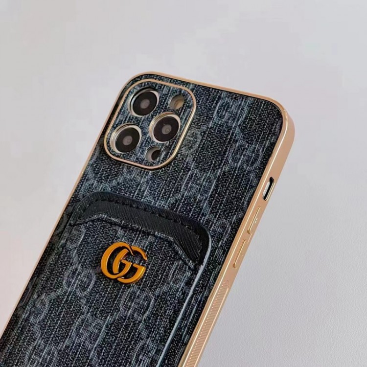 グッチ 電気加工 iphone14/14Pro maxスマホカバー 落下保護 GUCCI iPhone14Plus/14proケース 指紋防止 ブランド アイフォン13pro max/13proケース カードポケット付き レンズカバー iphone12/12pro maxケース 定番モノグラム  おしゃれ 上品 メンズ レディース