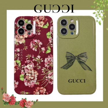 グッチ ブランド iPhone14/14+/14Proスマホカバー かわいい 蝶結び柄 GUCCI/グッチ アイフォン14pro maxケース ツルツル 手触り iPhone13pro/13pro max/13スマホケース 柔らか 衝撃吸収 アップルiPhone12／12プロマックス/12プロ携帯ケース 保護性高い レンズカバー レディース