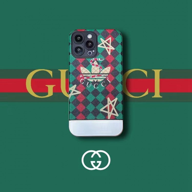 ブランド グッチ iPhone14pro maxスマホケース 滑り止め Gucci コラボ アディダス アイフォン14pro/14plus限定ケース 個性 ファッション iphone14ケース アイフォン13/13proスマホカバー 革 落下保護 レンズカバー iphone13 12 pro maxケース 薄型 放熱性 アイフォン11ケース 流行り メンズ