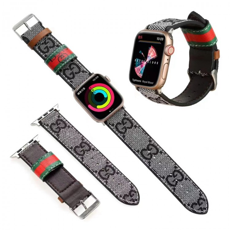 グッチバーバリー Apple Watch ultra2 9バンド 通気性 ブランド BURBERRY アップルウオッチ9 8/se2 革ベルト 柔らか apple watch 7/6/5/4/3/2/1バ交換バンド 個性 ファッション 人気 GG柄 メンズ 