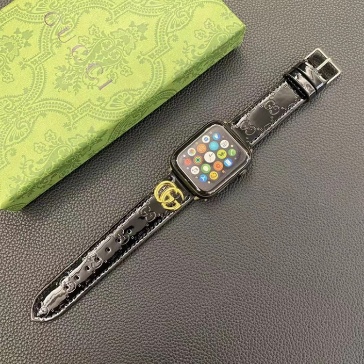 Gucci グッチブランド Apple Watch 9/se2/ultra バンド 華奢革 交換バンド アップルウォッチ ultraブランドベストハイブランドアップルウォッチ9/8/se2革ベルト 耐久性ブランド apple watch ultra シリコンバンド 痛くない