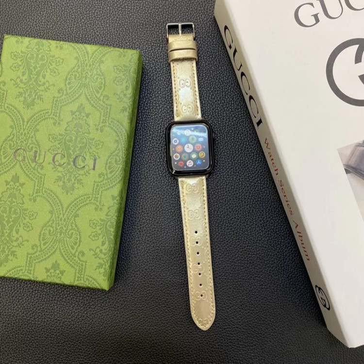 Gucci グッチ アップルウォッチ ultraブランドベスト高級感 Apple Watch se2/6/5/4/3/2/1ベルト 軽量 フィット 通気性男性向けアップルウオッチ se2/7 スポーツベルト 上質Apple Watch ultra/8/7/6ブランドベルト 流行り