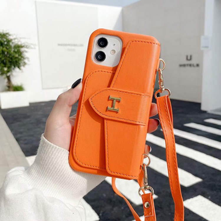 豪華 ブランド エルメス iphone 13Pro/13Pro max/13ケース ポケット付き 女の子 hermes アイフォン12mini/12pro maxカバー レディース ショルダーストラップ付き IPHONE 12pro/11pro/11pro maxケース 無地 シンプル 贅沢 IPhone 11pro/11 pro max/11カバー 高級感