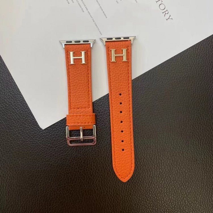 Hermes エルメスブランド Apple Watch ultra バンド 華奢革 交換バンドハイブランドアップルウォッチ 8/se2革ベルト 耐久性ブランドiwatch 7バンド 丈夫ブランド apple watch ultra シリコンバンド 痛くない