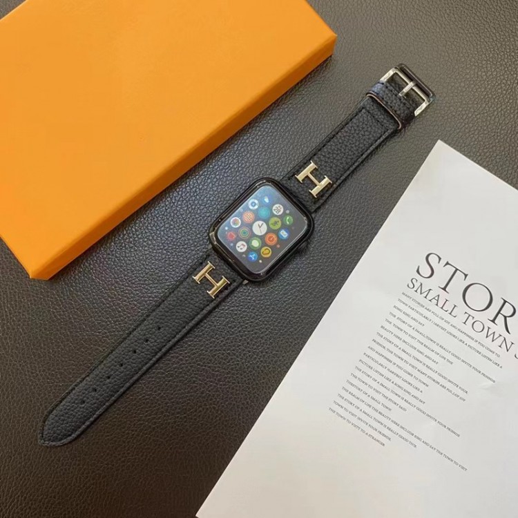 Hermes エルメスブランド Apple Watch ultra バンド 華奢革 交換バンドハイブランドアップルウォッチ 8/se2革ベルト 耐久性ブランドiwatch 7バンド 丈夫ブランド apple watch ultra シリコンバンド 痛くない