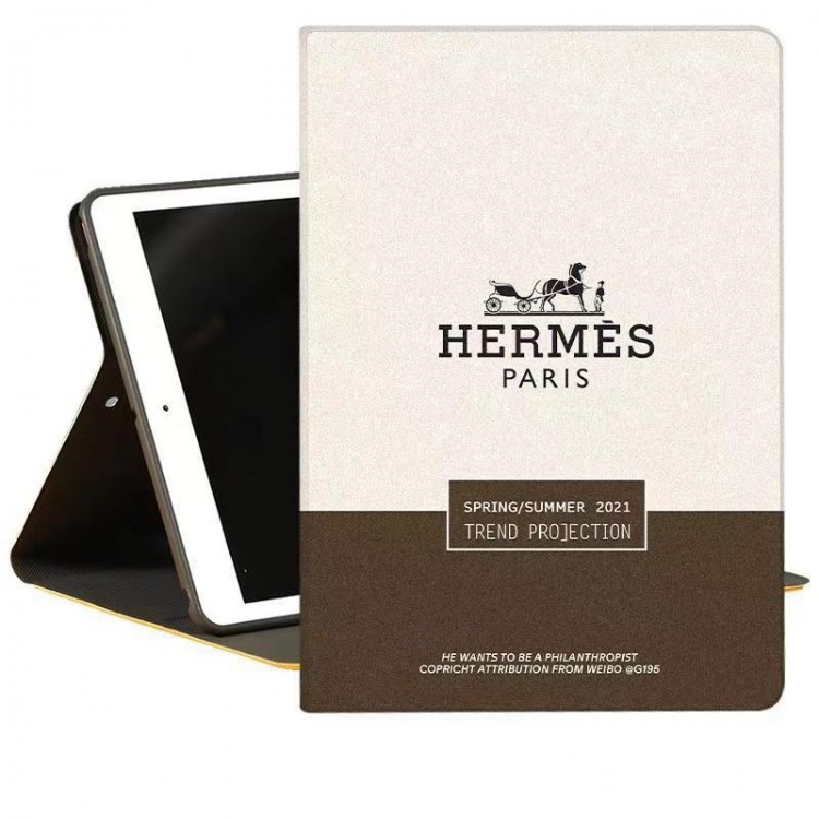 Hermes エルメスブランド アイパッド10/9/8カバー 耐衝撃ハイブランド iPad AIR 5 2023世代ケース手帳型 ケースipad pro12.9インチカバーブランド男女愛用おしゃれ iPad AIR5/mini6手帳型ケース 全面カバー