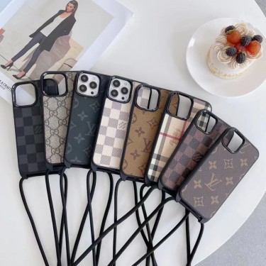 LOUIS Vuitton アイフォン15pro/14pro/14plusスマホケース ロングストラップ付き ブランド 15/14pro max/14ケース ルイヴィトン 肩 首に掛け 落下防止 iphone13Pro max/13PROケース 耐衝撃 キズ防止 メンズ レディース