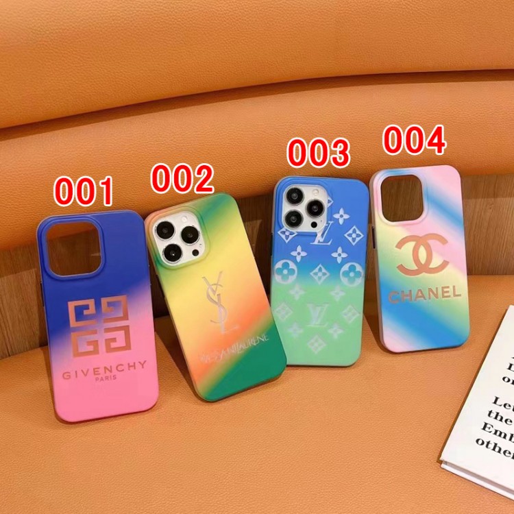 ジバンシィ iPhone 14 pro/14+保護ケース 柔らか 衝撃吸収 ブランド Chanel アイフォン14Pro max/14スマホカバー グラデーション iPhone13pro/13/13pro maxケース 鮮やか 韓国 iphone12pro max/12pro/12ケース 流行りロゴ ファッション 男女
