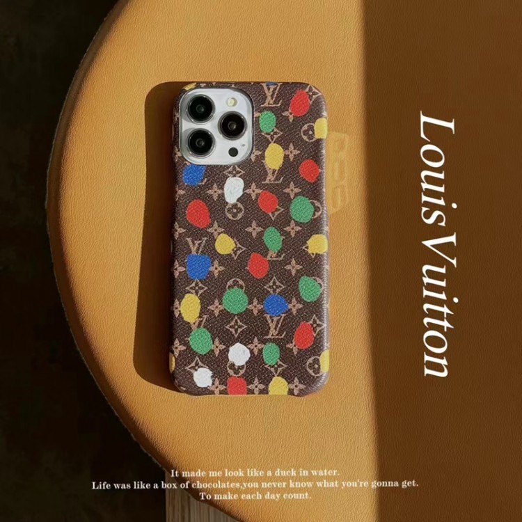 ルイヴィトン iPhone15/14pro maxカバー おしゃれ 水玉 くさまやよい LV アイフォン15pro/14pro plusスマホケース 皮革ケース 芸術感 iphone 13 12 pro maxケース 耐用性 ファッション iphone 12 pro/11 pro max/11カバー 落下保護 キズ防止 メンズ レディース