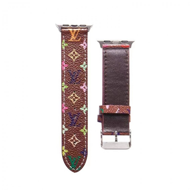 ルイヴィトン/LV アップルウォッチ ultra バンド 耐用性 レザーベルト ブランド Apple Watch 8/7/se2ベルト 人気モノグラム柄 apple watch 6/5/4/3/2/1バンド カラフル 可愛い レディース メンズ 38~49mm 高品質 調整可能 ファッション