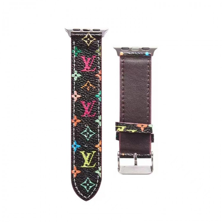 ルイヴィトン/LV アップルウォッチ ultra バンド 耐用性 レザーベルト ブランド Apple Watch 8/7/se2ベルト 人気モノグラム柄 apple watch 6/5/4/3/2/1バンド カラフル 可愛い レディース メンズ 38~49mm 高品質 調整可能 ファッション