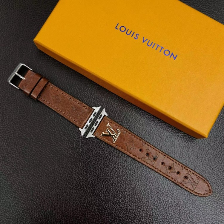 Lv ルイヴィトンブランド Apple Watch 9 ultra バンド 華奢革 交換バンド高級感 Apple Watch9 8 7  se2/6/5/4/3/2/1ベルト 軽量 フィット 通気性ブランド apple watch ultra 2 49mmシリコンバンド 痛くないApple Watch 9 ultra/8/7/6ブランドベルト 流行り