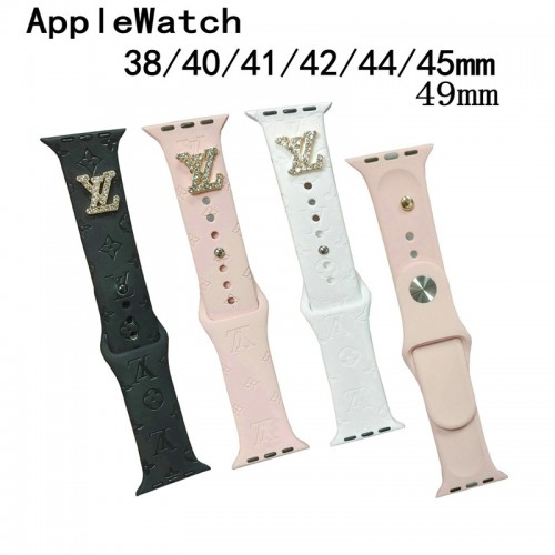 Lv ルイヴィトン Chanel シャネル アップルウォッチ9/ultraブランドベスト高級感 Apple Watch se2/6/5/4/3/2/1ベルト 軽量 フィット 通気性男性向けアップルウオッチ se2/7 スポーツベルト 上質ブランドiwatch 7バンド 丈夫