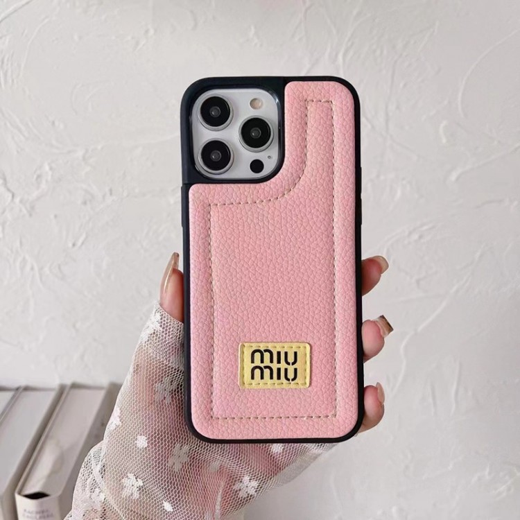 ミュウミュウ MiuMiuブランドiPhone15 14pro maxケースメンズアイフォン15 14 plusハイブランドケースiPhone 15pro max/14proスマホカバー耐衝撃オシャレ