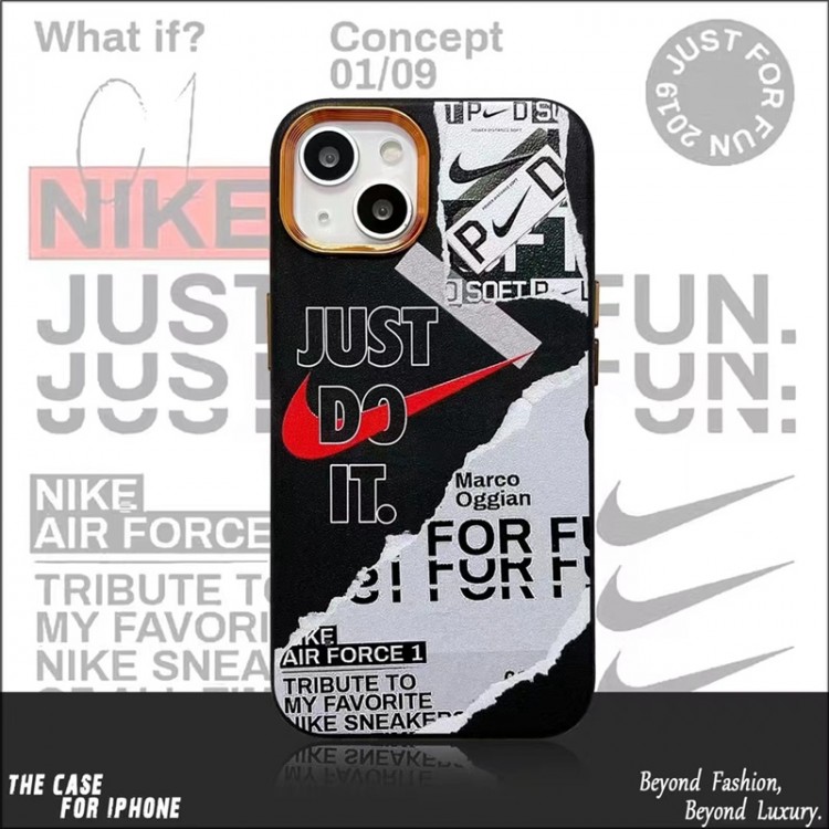 NIKE アイフォン14promax/14スマホケース 個性スタイル ナイキ iPhone14pro /14maxフルカバー レンズ保護 2層保護 iphone13pro/13pro maxケース 背面レザー 滑り止め IPHONE12pro maxケース 着脱安い 若者から大人気 メンズ