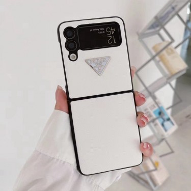 プラダ ブランド Galaxy z fold3/zflip3ケース 落下保護 PRADA ギャラクシーz flip/zfold保護カバー 簡約スタイル 高級感 GALAXY Z Fold3ケース 耐久性 軽量 オシャレ 大人気 メンズ 激安 レディース 