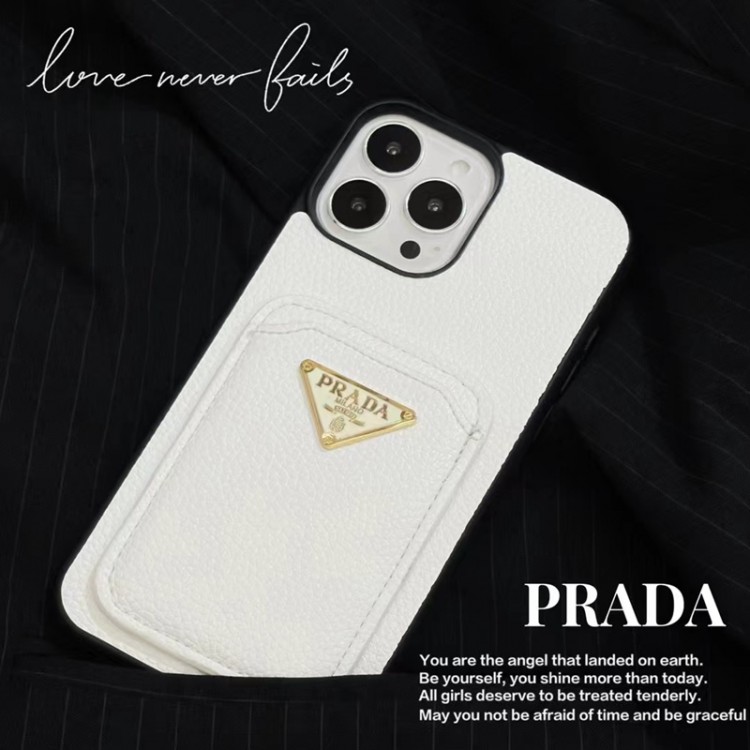 プラダ アイフォン15/15PRO MAXケース ブランド レザーカバー 耐久性 Prada iPhone15pro/14plusスマホカバー 落下保護 おしゃれ iphone13pro/13mini/13ケース カードポケット付き iPhone12Pro max/12/12proケース 指紋防止 メンズ 簡約 レディース