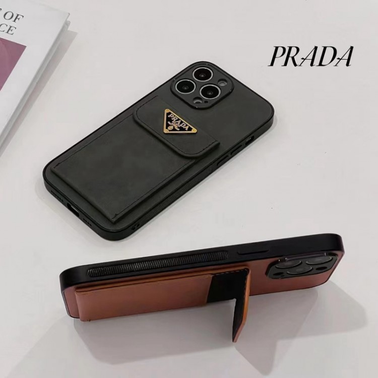 ブランド PRADA アイフォン15/15proケースカバー 復古風 プラダ iphone15pro max plusスマホケース カード収納 iphone1312pro maxケース スタンド 機能性 iphone13pro/12mini/11promaxケース 四角保護 キズ防止 メンズ