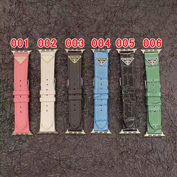 PRADA/プラダ アップルウォッチ9 ultra2 バンド 流行り オシャレ ハイブランド iwatch 8/se2ベルト 大人っぽい 男性 Apple Watch 7/6/5/4/3/2/1ブランド バンド 高級感 プレゼント ワニ紋