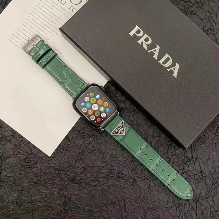 PRADA/プラダ アップルウォッチ9 ultra2 バンド 流行り オシャレ ハイブランド iwatch 8/se2ベルト 大人っぽい 男性 Apple Watch 7/6/5/4/3/2/1ブランド バンド 高級感 プレゼント ワニ紋