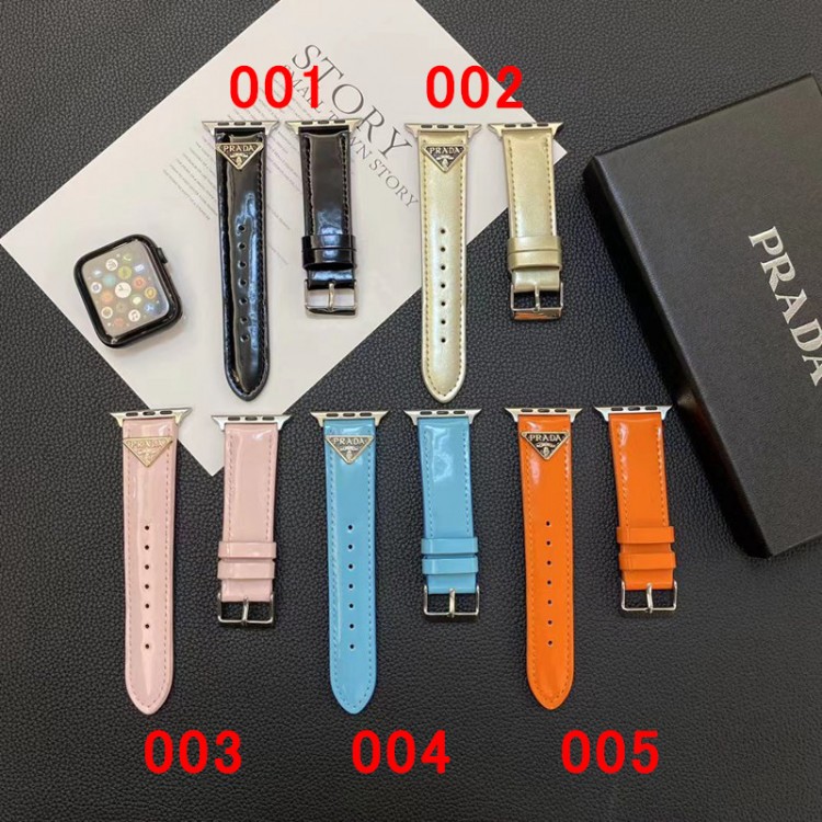 Prada プラダブランド Apple Watch ultra バンド 華奢革 交換バンド高級感 Apple Watch se2/6/5/4/3/2/1ベルト 軽量 フィット 通気性ブランド apple watch ultra シリコンバンド 痛くないApple Watch ultra/8/7/6ブランドベルト 流行り