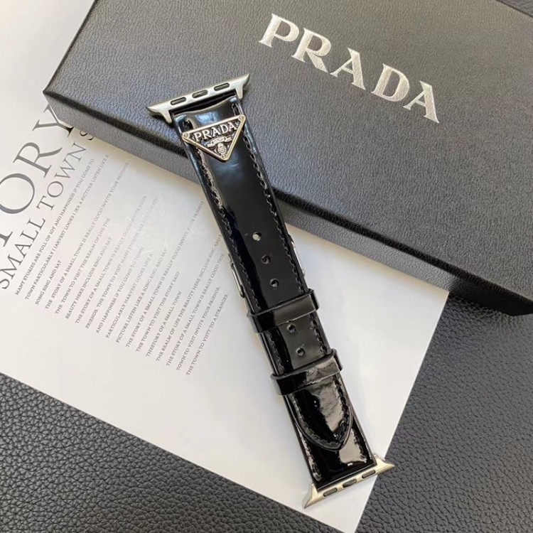 Prada プラダブランド Apple Watch ultra バンド 華奢革 交換バンド高級感 Apple Watch se2/6/5/4/3/2/1ベルト 軽量 フィット 通気性ブランド apple watch ultra シリコンバンド 痛くないApple Watch ultra/8/7/6ブランドベルト 流行り