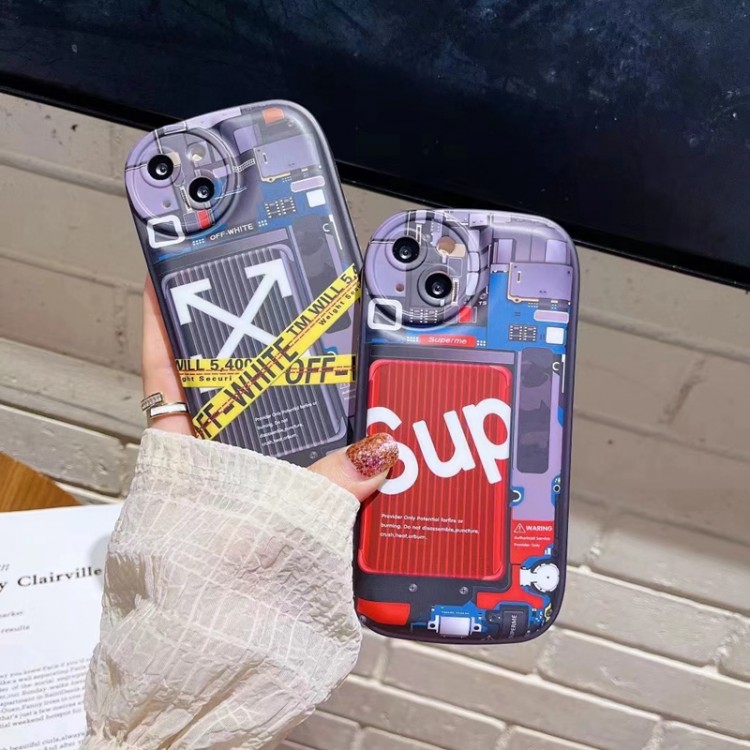 シュプリーム iPhone14/13pro maxケース ブランド supremeアイフォン13proカバー 韓国 オシャ レプリント柄 オフホワイト iPhone12pro maxソフトケース 衝撃吸収 IPHONE11pro maxケース 個性的 携帯ケース 携帯カバー 丸いコーナー