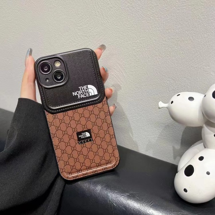 Gucci グッチ ザ・ノース・フェイス ブランドiPhone15 14pro maxケースメンズ芸能人愛用するブランドアイフォン15 14 proケースカバーアップル15/14 pro max plusケース全機種対応パロディ