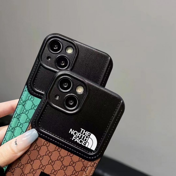 Gucci グッチ ザ・ノース・フェイス ブランドiPhone15 14pro maxケースメンズ芸能人愛用するブランドアイフォン15 14 proケースカバーアップル15/14 pro max plusケース全機種対応パロディ