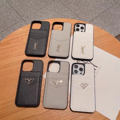 Prada プラダ Ysl イブサンローラン アイフォン15 14 plusハイブランドケースブランドアップル15+ 14proケース激安パロディiPhone 15pro max/14proスマホカバー耐衝撃オシャレ