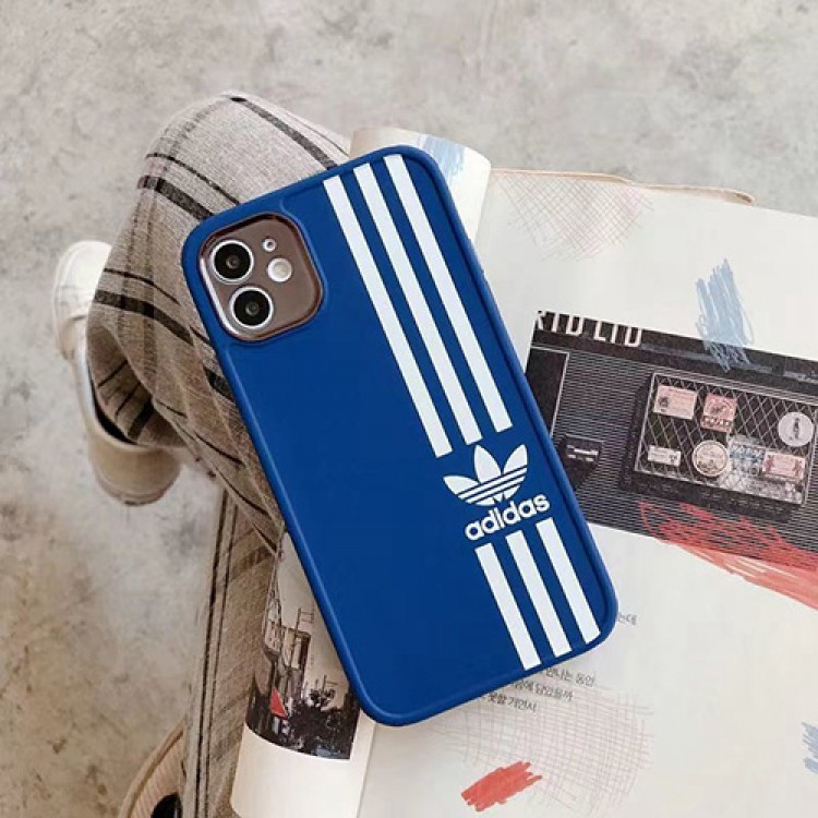 ADIDAS ブランド IPHONE13/13PRO/13PRO MAXソフトケース 落下保護 定番ストライプ柄 アディダス アイフォン12pro/12pro max/12カバー マット調 滑り止め iphone11pro max/11pro/11ケース ファッション 男子愛用 おしゃれ レディース